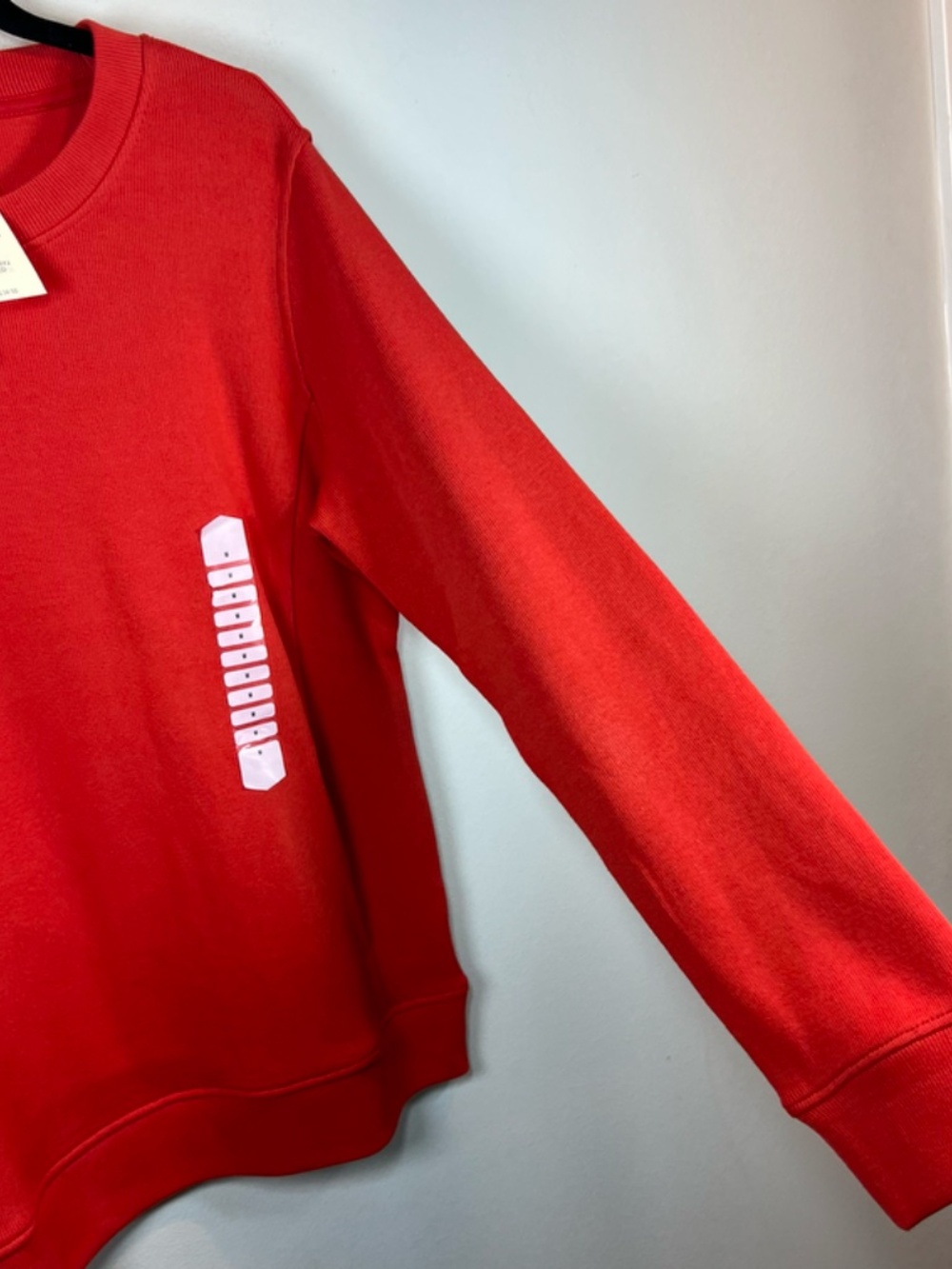 Duluth Trading Co. Ribbed Crewneck Sweatshirt  Orange Pockets Cotton  NEW Medium - Picture 5 of 13